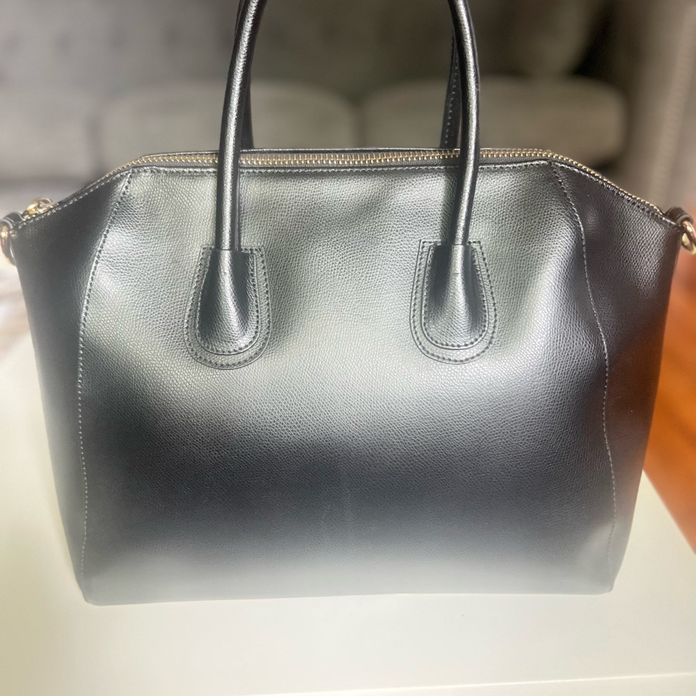 Chic Black Leather Satchel